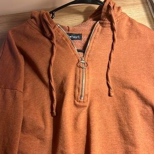 burnt orange cropped sweatshirt in woman’s M